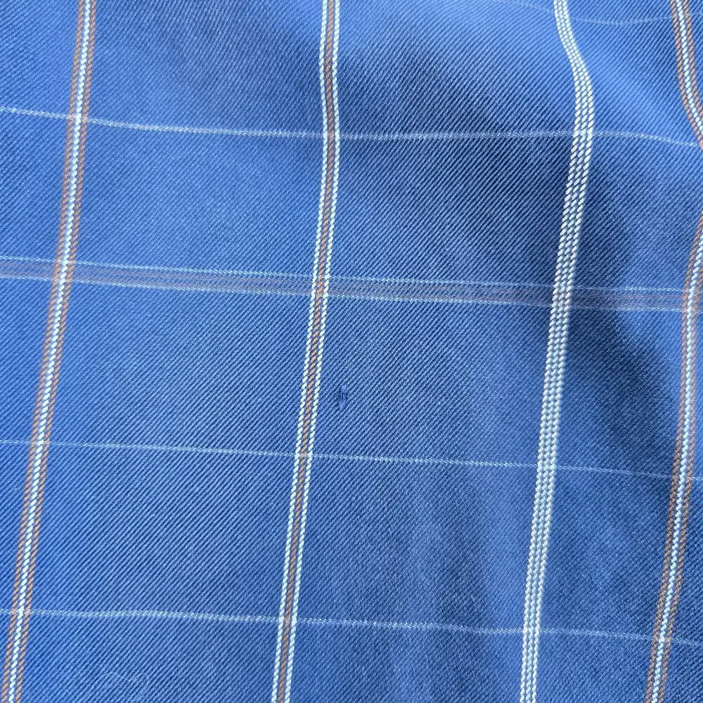 Ariat Pro Series Blue Plaid Long Sleeve Western Button Down Shirt Size Large